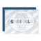 boy baby sprinkle invitation navy blue silver