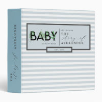 Boy Baby Tropical Greenery Memory Book Photo Album