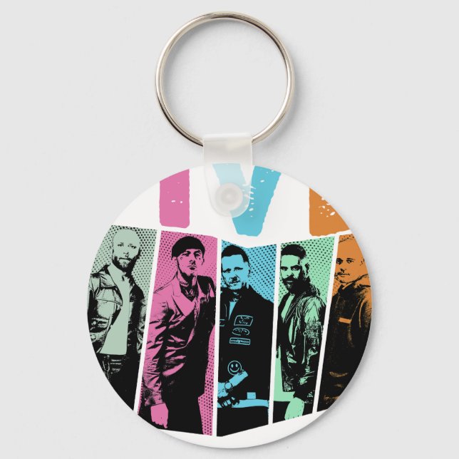 boy band five  keychain (Front)