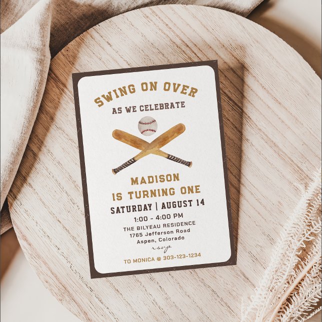 Boy Baseball Birthday Batter Up Invitation (Creator Uploaded)