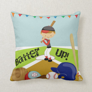 Boy Batter Up Baseball Pillow