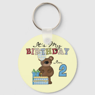 Boy Bear 2nd Birthday T-shirts and Gifts Keychain