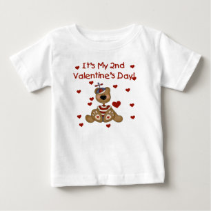 Boy Bear 2nd Valentine's Day Baby T-Shirt