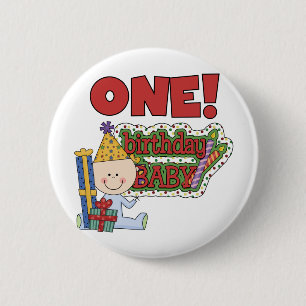 Boy Birthday Baby 1st Birthday Tshirts and Gifts 2 Inch Round Button
