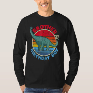 Boy Birthday I Brother I Brachiosaurus I Family Ma T-Shirt