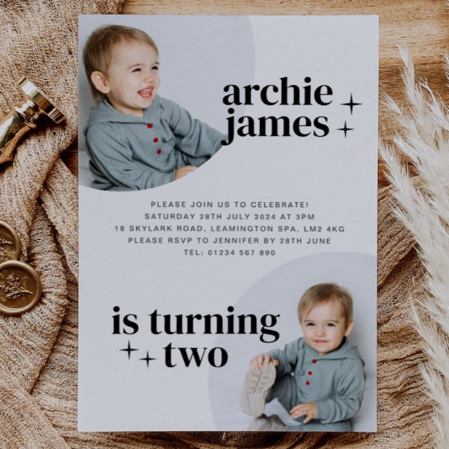 Boy Birthday Invitation with Arches (Creator Uploaded)