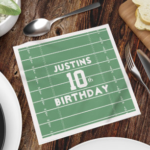 Boy Birthday Party Football Personalized Napkin