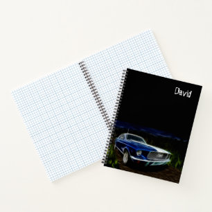 Boy Black Car Themed   Notebook