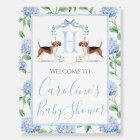 Boy Blue Chien Beagle Baby shower Preppy Sud