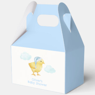 Boy Blue Sky Cloud Little Chicken Baby Shower  Favor Box