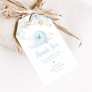 Boy Boho Pumpkin Baby Shower Favour Tags