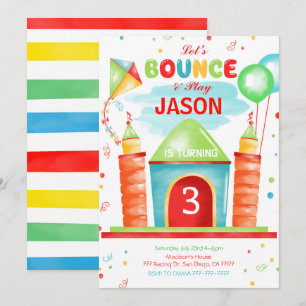 Boy Bounce Invitation