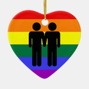 Boy + Boy Rainbow Ornament