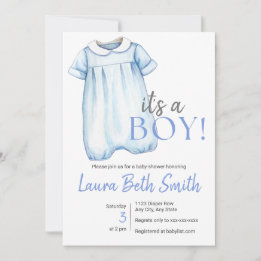 Boy Bubble Suit Invitation