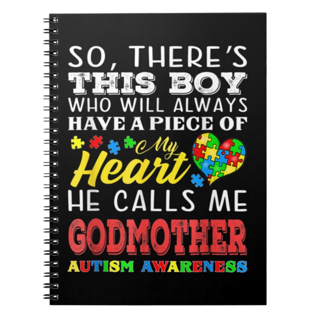 boy, call, godmother, autism, awareness,   notebook (Front)