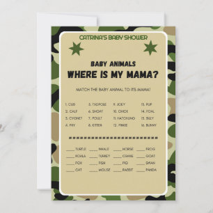 Boy Camo Baby Shower - Editable Name, 5x7 Invitation