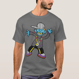 BOY CARTOON CHARACTER COMIC DANCE RAP COOL KID gif T-Shirt