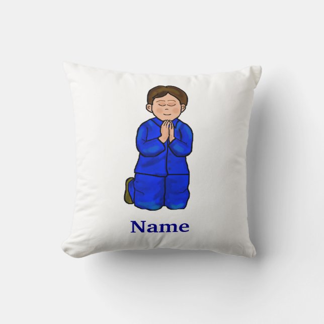 Boy Child Prayer Pillow   Customize It! (Front)