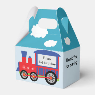 Boy Choo Choo Train Birthday Favor Box