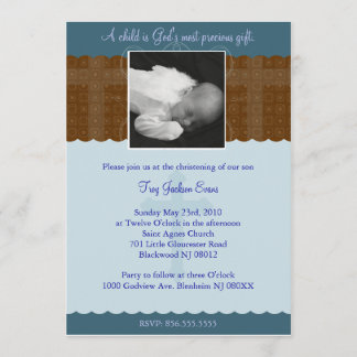Boy Christening/Baptism Invitation