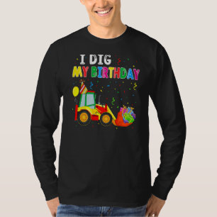 Boy Construction Decor Birthday Builder Truck Them T-Shirt