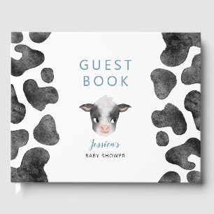 Boy Cow Baby Shower Guest Book