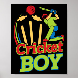 Boy Cricket Player Design For Athletes - Cricket G Poster