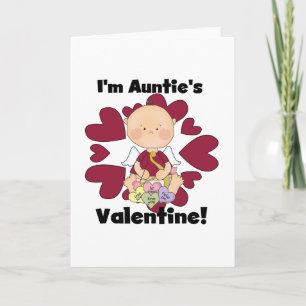 Boy Cupid Auntie's Valentine Tshirts and Gifts Holiday Card