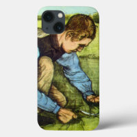 Boy Cutting Grass with Sickle by Vincent van Gogh