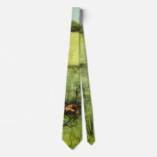 Boy Cutting Grass with Sickle by Vincent van Gogh Tie