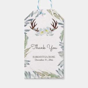 Boy DEER ANTLER Favour Tag