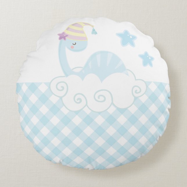 Boy Dinosaur Sleeping  Throw Pillow (Front)