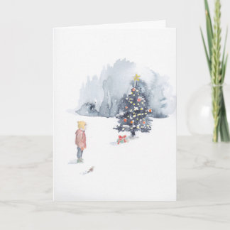 Boy Discovers Tree Note Card