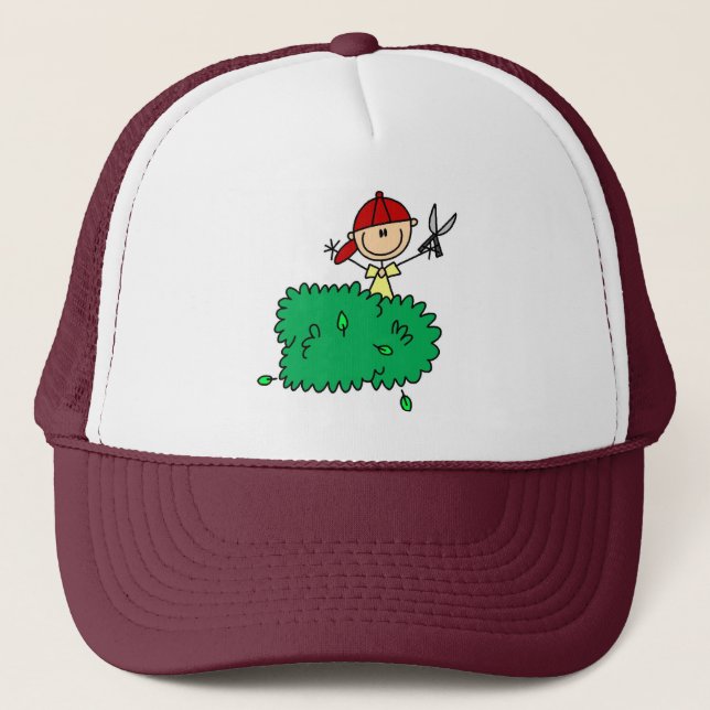 Boy Doing Yardwork Hat (Front)