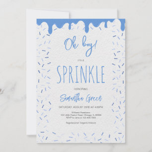Boy Donuts Sprinkle Baby Shower Invitation