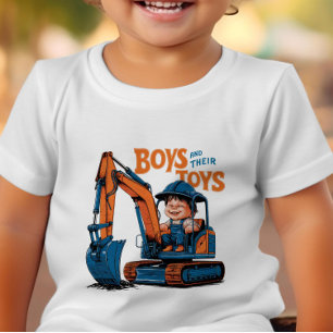 Boy Driving Construction Adventure Toddler T-shirt