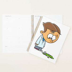 Boy Dropping An Experiment Spiral Planner