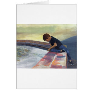 Boy Dropping Pebbles