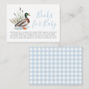 Boy Duck Baby Shower Book Request Card