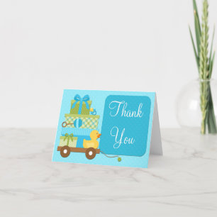 Boy Duck Baby Shower Thank You Card