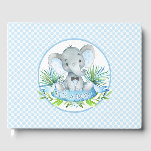 Boy Elephant Baby Shower Guest Book