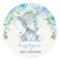 Boy Elephant Blue Rose Peony Baby Shower Favours