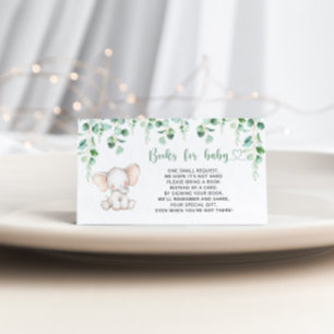 Boy elephant books for baby ticket enclosure card