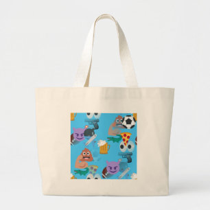 boy emoji large tote bag