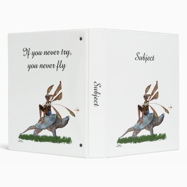 Boy Fairy Riding On Turtle Binder (Background)