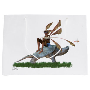 Boy Fairy Riding Sur Turtle Cadeau Sac