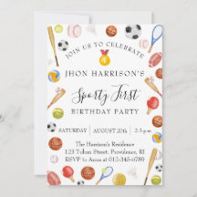 Boy First Birthday Party Sports