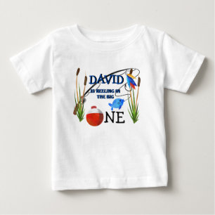 Boy First Birthday The Big One Fishing Theme Baby T-Shirt