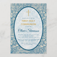 Boy First Communion Blue Floral Marigold Morris