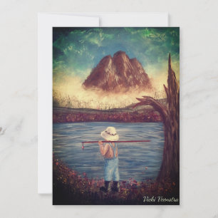 Boy Fishing Holiday Card